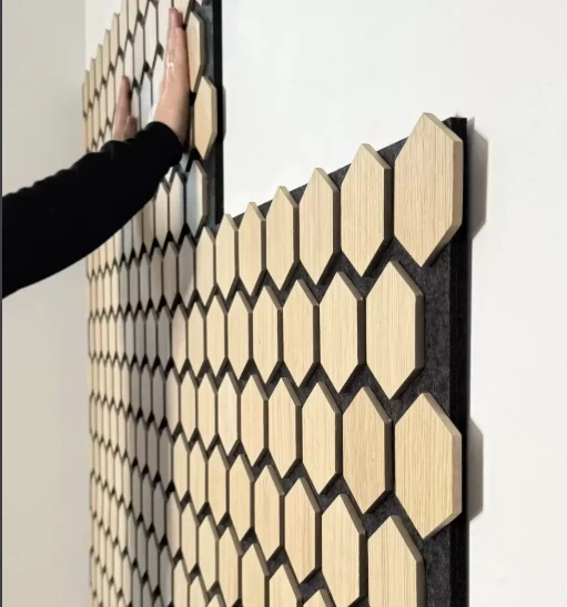 Panel acwstig gyda siâp hecsagon